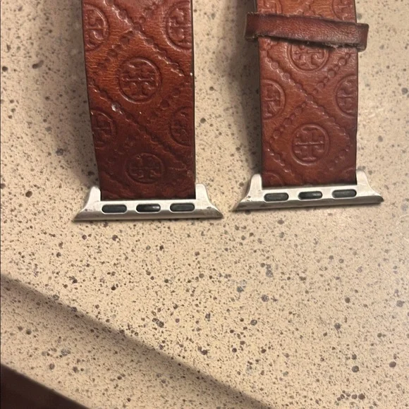 Tory Burch Brown Embossed Leather Watch Band - Picture 3 of 4